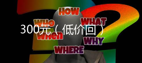 300元（低价回）
